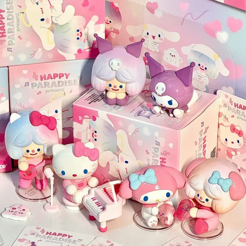 Rico X Sanrio Family's Beautiful Love Series New Product Blind Box Handheld Co Branded Kuromi Melody Kitty Gift