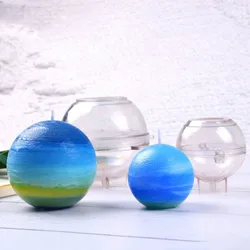 5-10cm Spherical Candle Plastic Mold DIY Handmade Round Ball Planet Series Aromatherapy Candle Making Supplies Acrylic Molds Kit