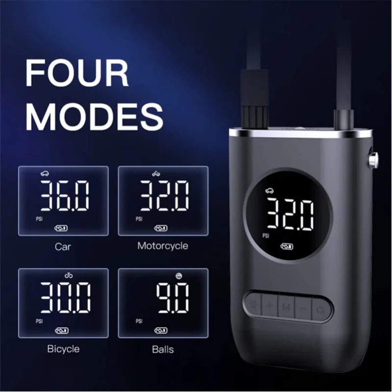 AliExpress NONE Mini Wireless Air Pump Portable Air Compressor Electric Tire Inflator with LED Digital Display, for Car Motorcycles Bicycle Ball