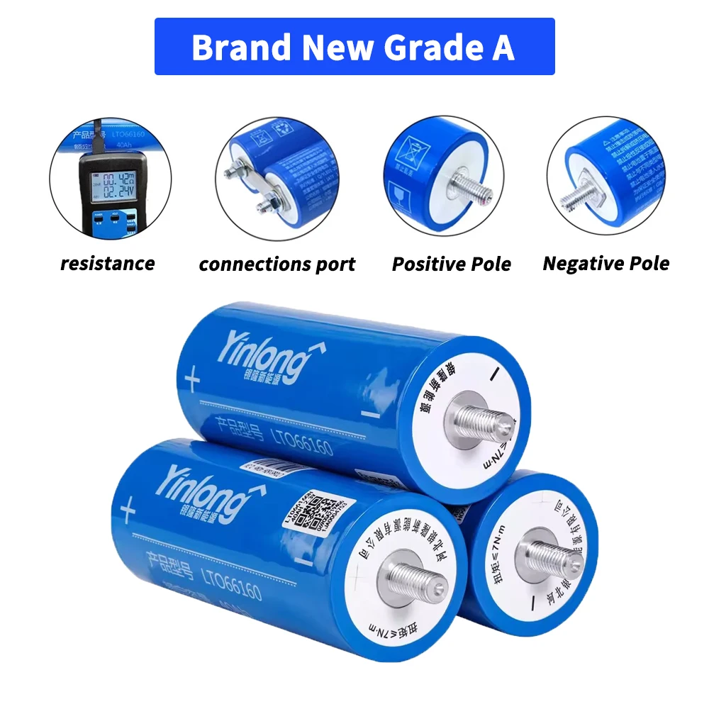 

Factory Direct LTO 30Ah 66160 2.3V High Rate Discharging Battery 2.4V Lithium Titanium Oxide Battery Cell