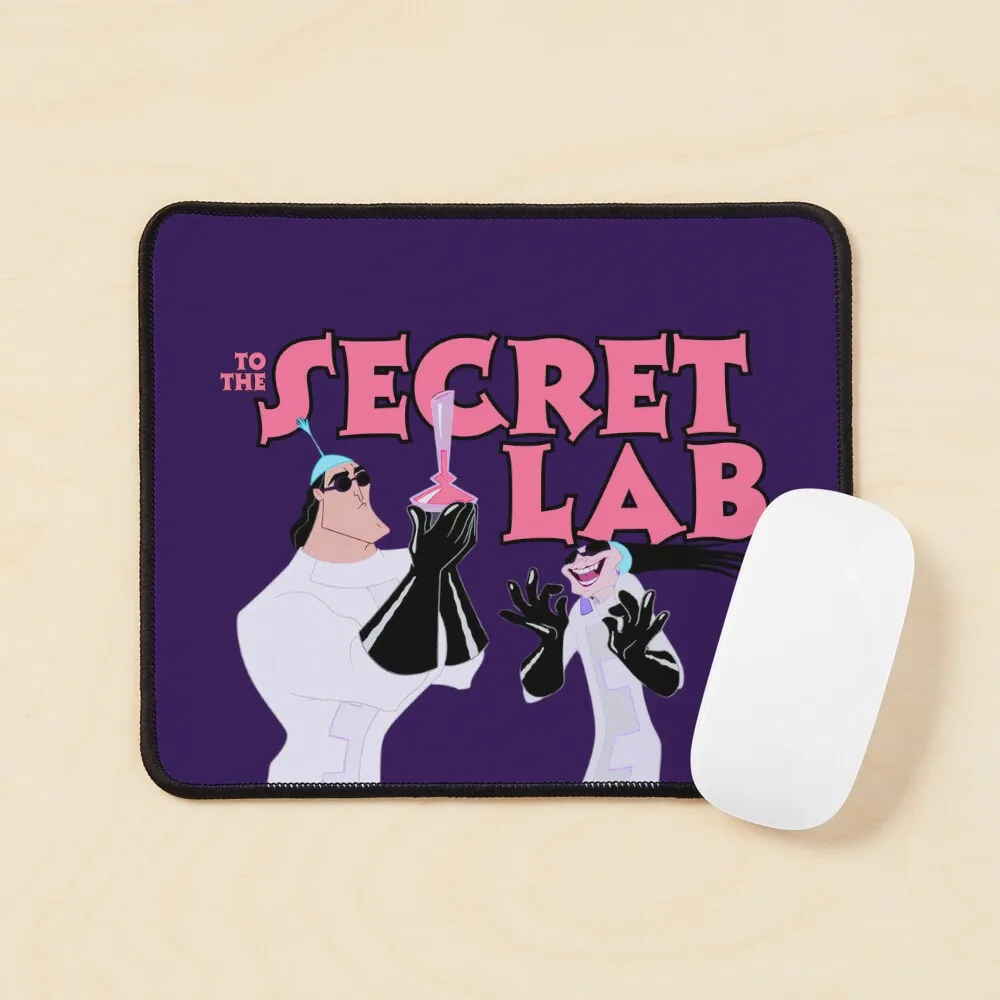 To The Secret Lab Ft Yzma And Kronk  Mouse Pad Carpet Computer PC Anime Mat Mens Table Desk Gaming Keyboard Printing Mousepad