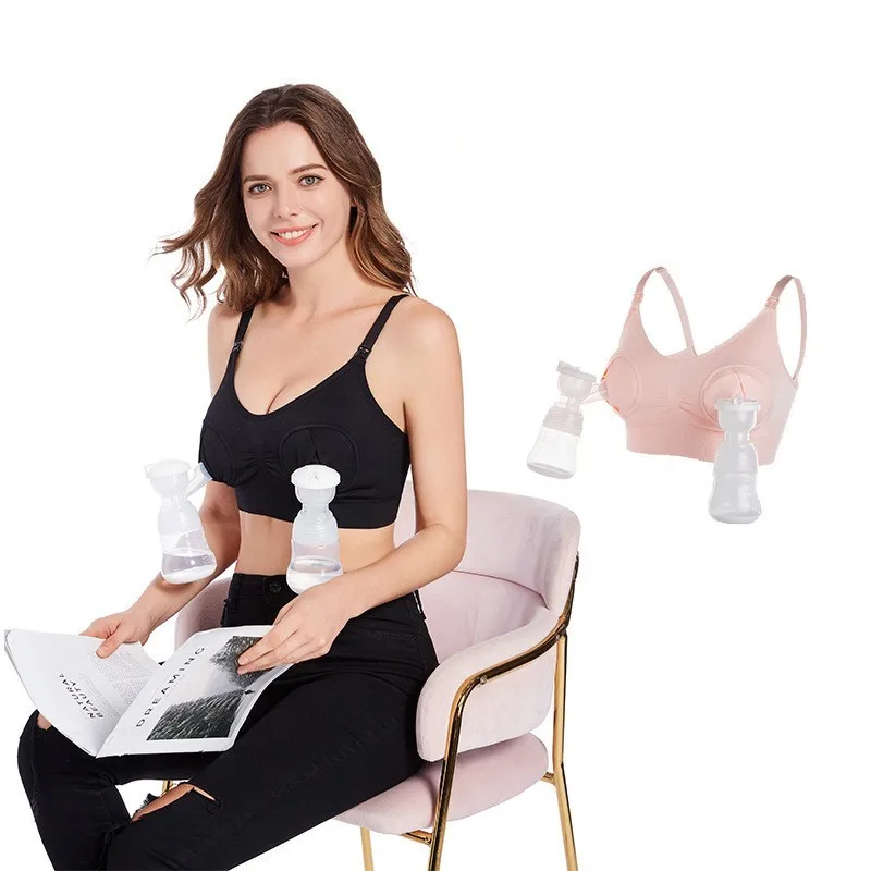 Maternity Hand Free Pumping Breastfeeding Function Bra Women Enhancement Underwear Soft Comfortable Breast Bra Can Wear All Day