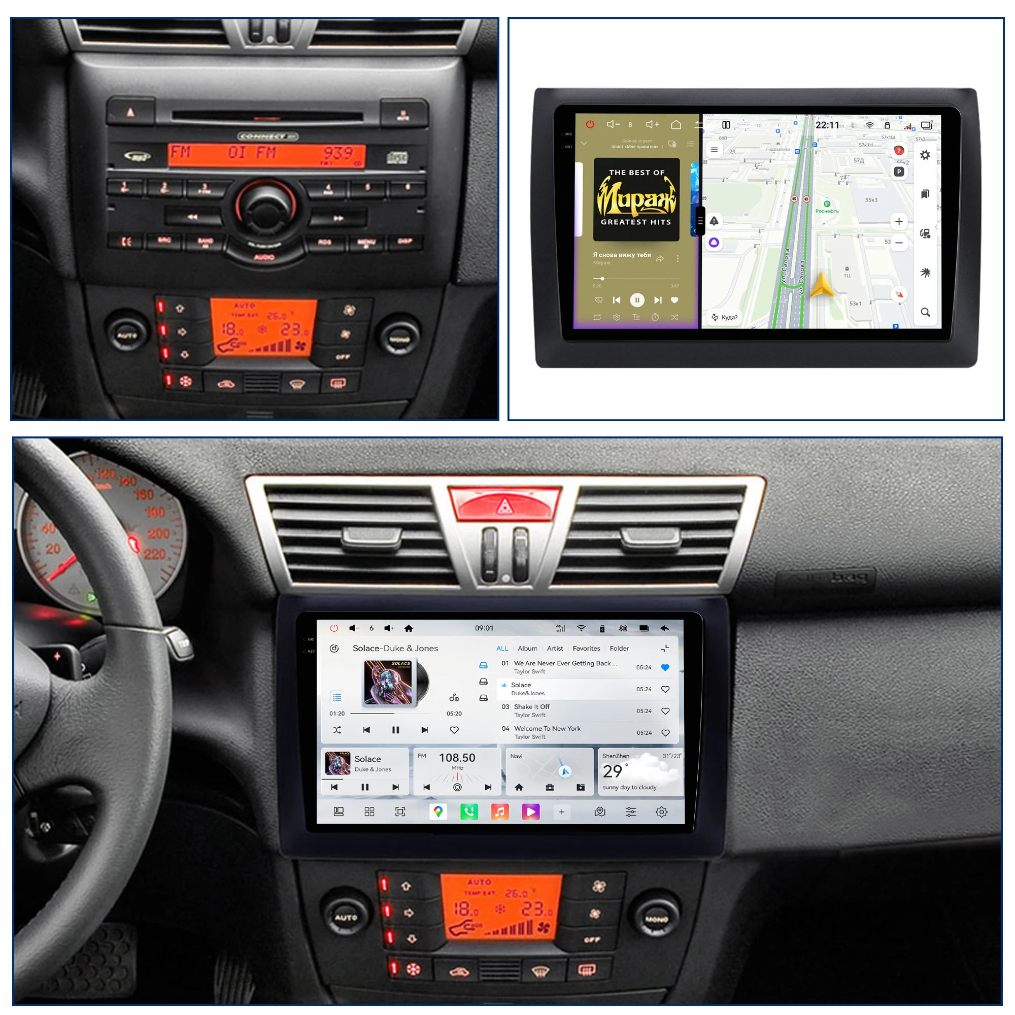 Redpower Crystal Sound 850 Pro Max  Android Car Radio Player Screen for FIAT STILO 2010--- CarPlay Bluetooth Hi-Fi