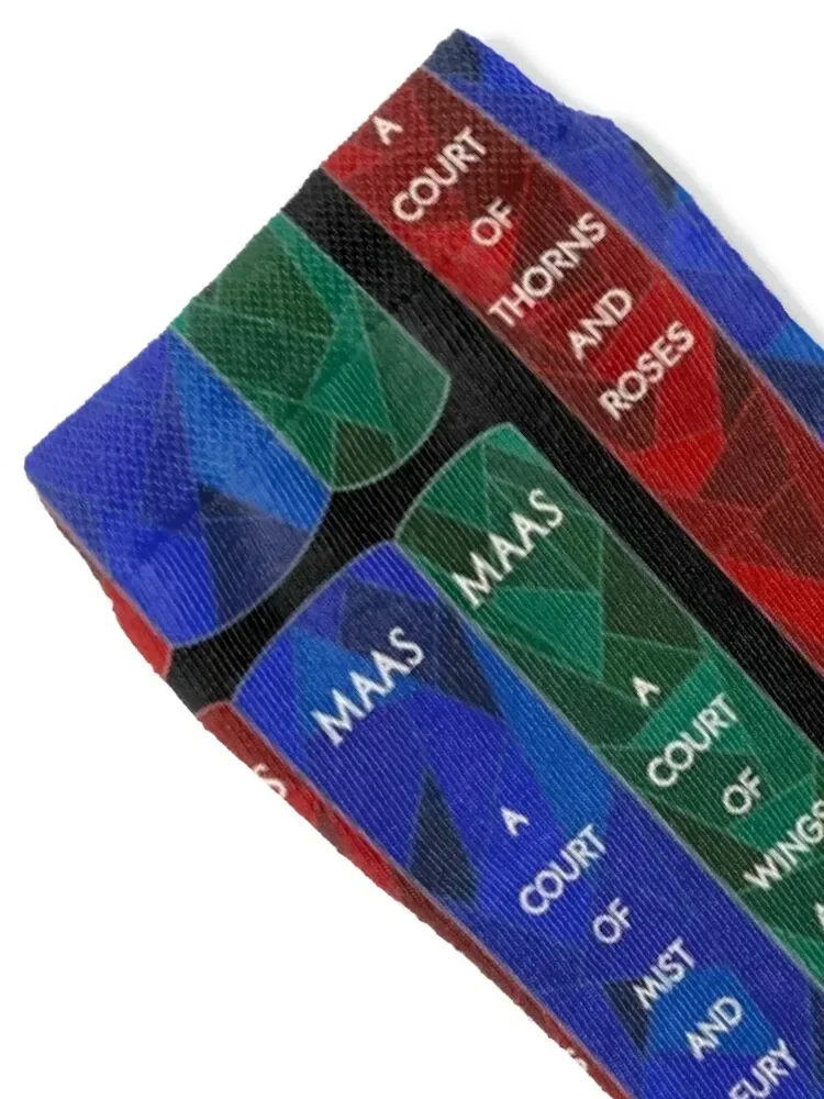 ACOTAR by Sarah J Maas Book Spines Socks heated Run Wholesale Boy Socks Women's