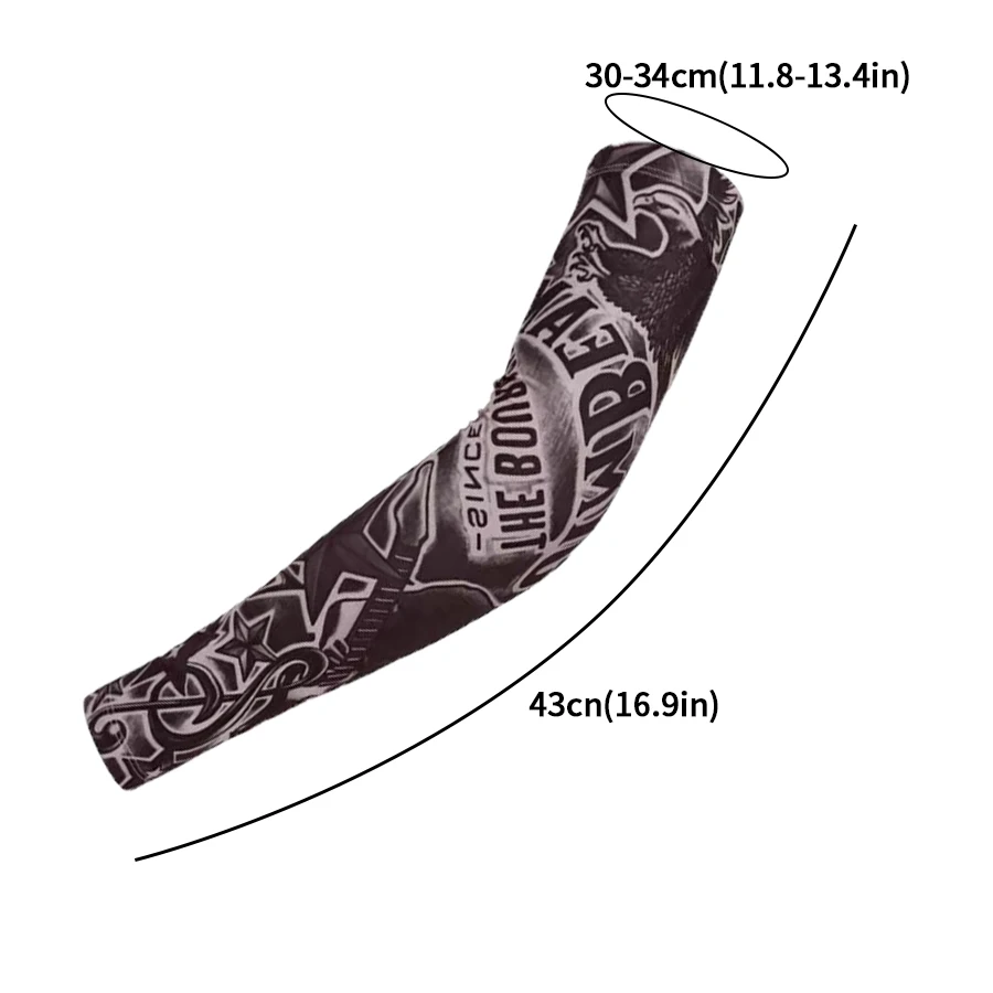 2 paires de manchons de bras de course en plein air résistants aux UV à séchage rapide pour hommes et femmes avec protection de la peau, manchons de tatouage en nylon