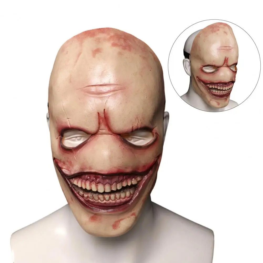Full Face Horror Mask,Scary Toothy Clown Latex Mask, Masquerade Mask for Horror Party Cosplay Haunted House Clown Costume Mask