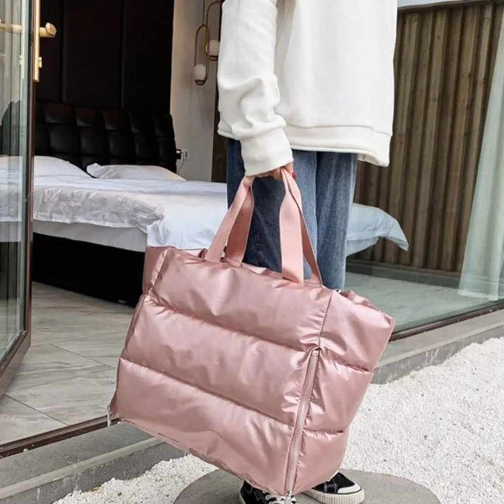 

Fashion Solid Color Travel Tote Bag Large Capacity Soft Shoulder Gym Sports Bag Dry Wet Separation With Handle Yoga Mat Bag Gym