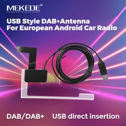 MEKEDE Digital Audio DAB FM Antenna DAB FM Antenna USB Plug and Play Europe DAB DAB+ Signal Receiver Accessories