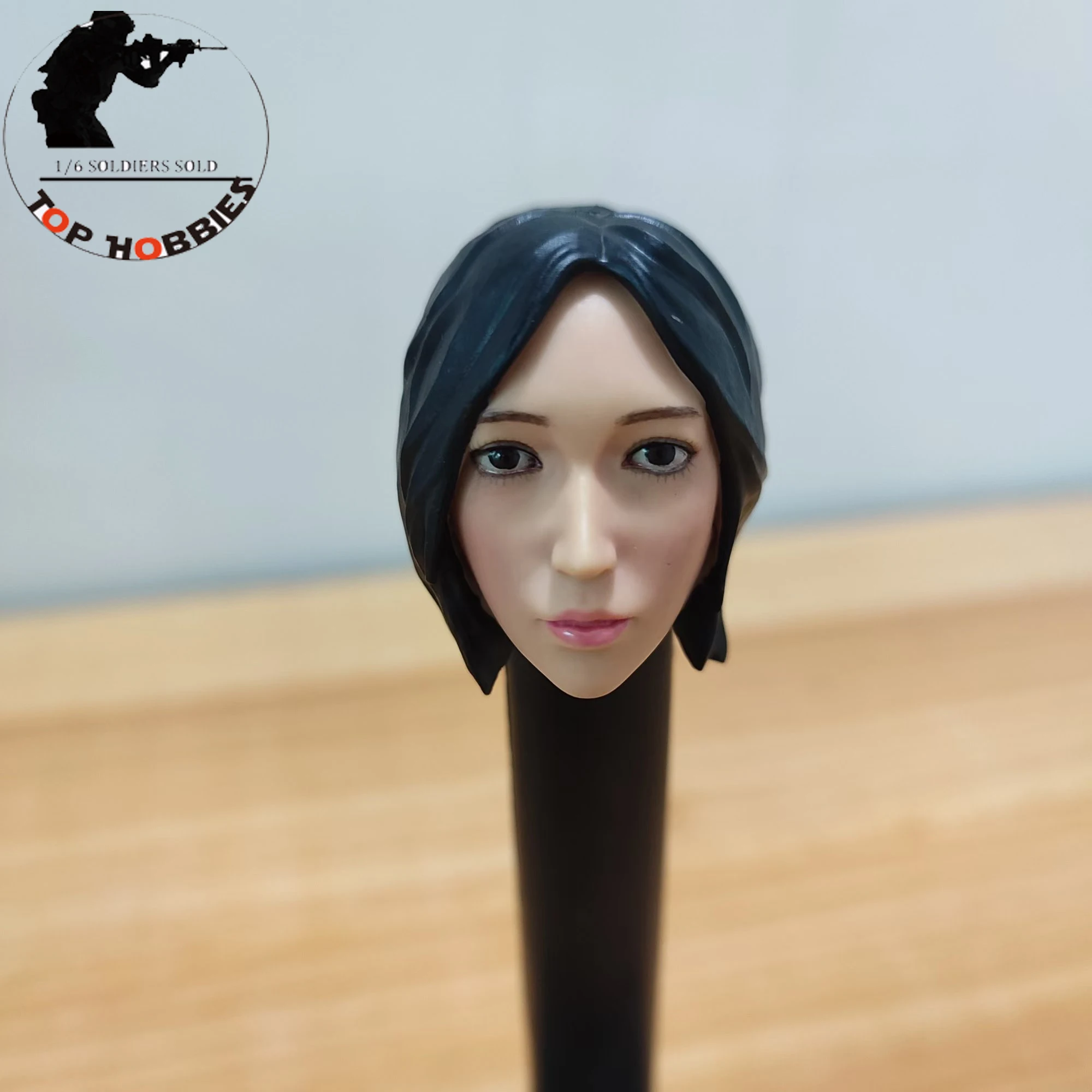 In Store KUMIK KM16-25 1/6 Short Hair Beauty Female Head Sculpture Girl Head Sculpture Model Fit 12Inch CY Body Action Figure