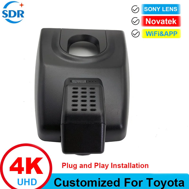 OEM Style 4K UHD Plug And Play Car DVR Wifi Video Recorder For Toyota Sienna (XL40) 2024 2023 2022 2021 Dash Camera APP Control