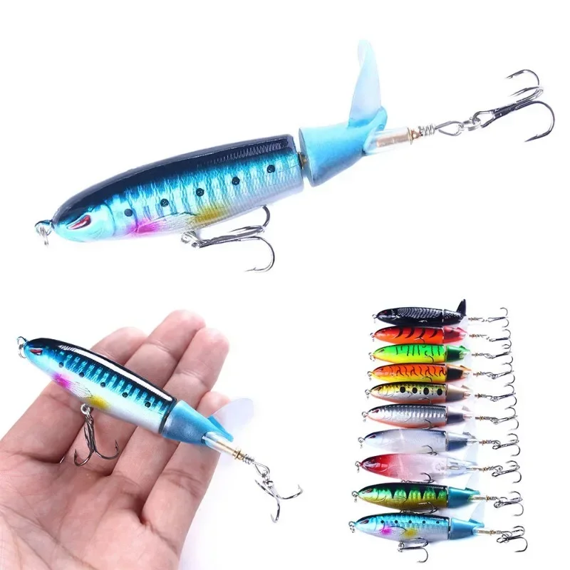 Sea fishing pencil Luya bait floating screw propeller tractor bait Luya bait fishing helper  fishing lure