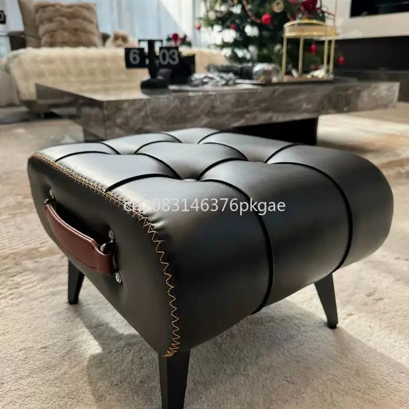 Household low stool for the doorway, minimalist living room sofa footstool, tea table stool, entrance shoe-changing stool