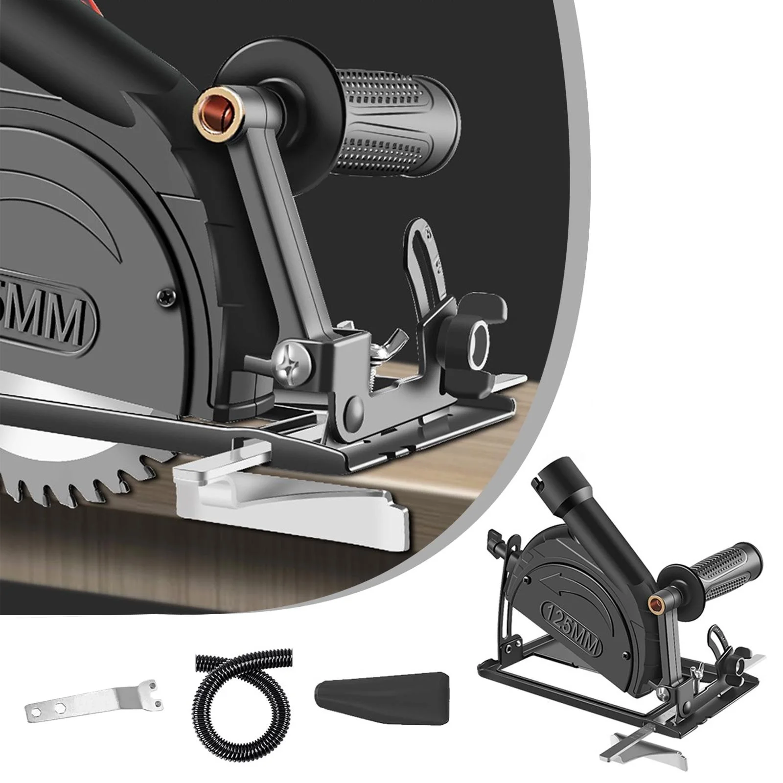 Imagem -06 - Suporte de Ângulo Grinder com Wrench Poeira Tubo Coleção Bolsa Grupo Ferramentas Elétricas Oficina 90 mm 100125 mm Pcs