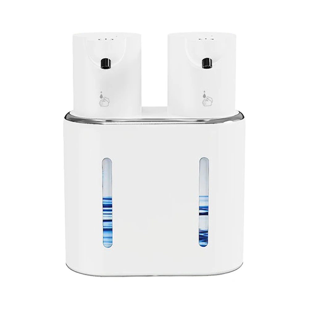 156*104*202mm Dual Head Dispenser 800ml Capacity ABS Material Bathroom Kitchen Use Dual Dispensing Options Easy To Refill