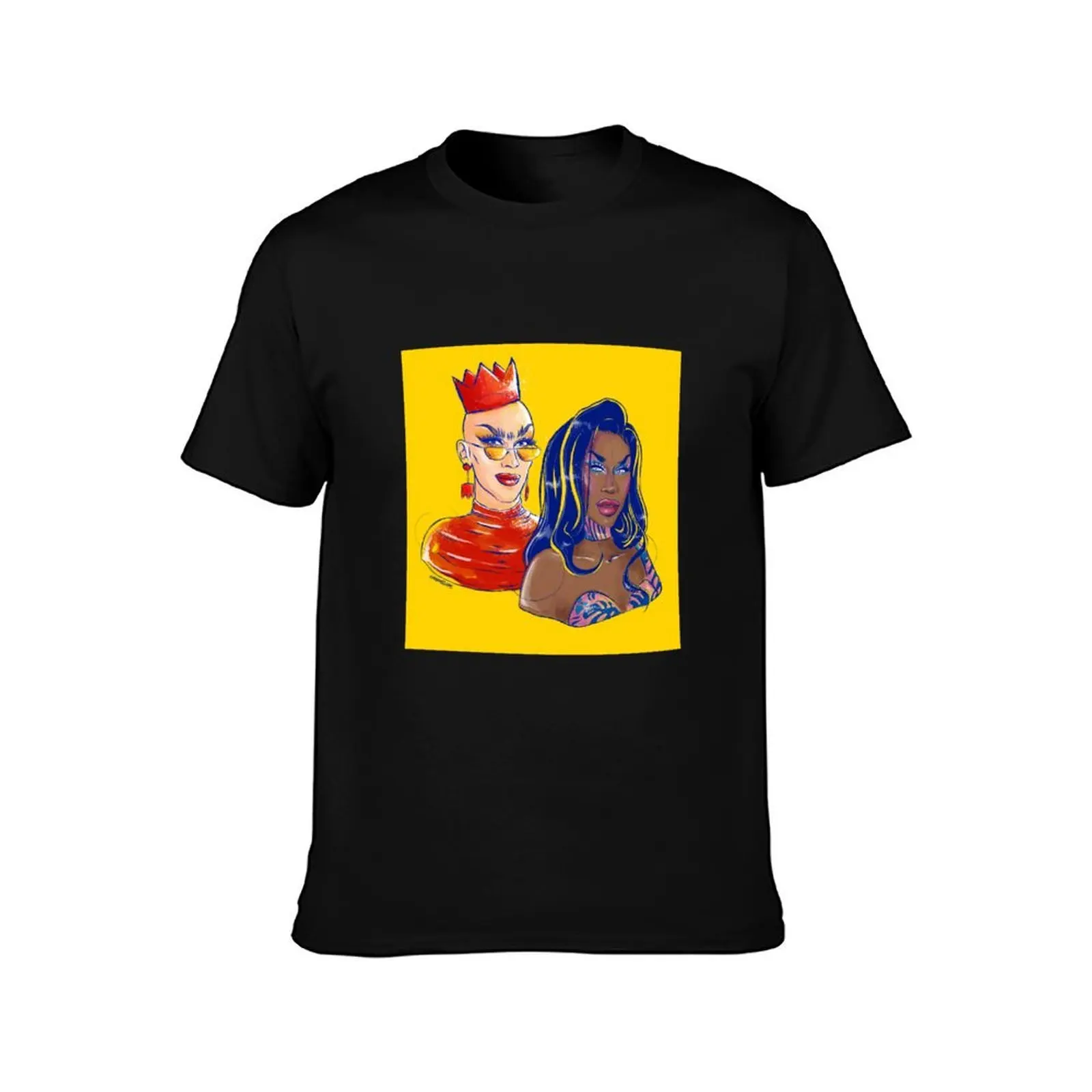 Sasha Velour and Shea Coulee T-Shirt Summer Casual Cotton Tee Oversized Streetwear Tops Vintage Graphic Print 100% Cotton