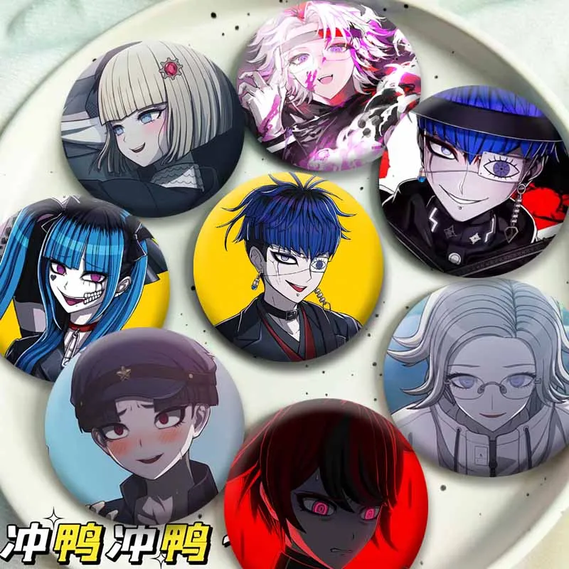 Takumi Eito Yugamu Darumi Can Badge Anime Game The Hundred Line Lapel Pin Cartoon Brooch Cosplay Jewelry Accessories Friend Gift