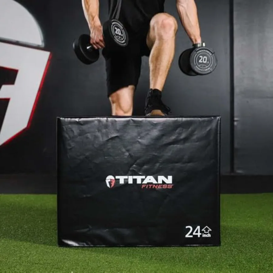Titan Fitness Soft Foam Plyometric Jump Box 20in 24in 30in ProDuty Foam Plyo Box للمنزل المرآب الصالة الرياضية التدريب تصعيد ممارسة