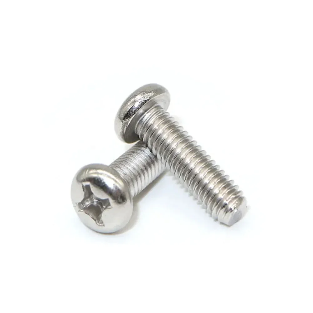 20-200pcs M3 M4 M5 M6 M8 YB818 A4 316 Stainless Steel Cross Round Phillips Pan Head Screw Bolt