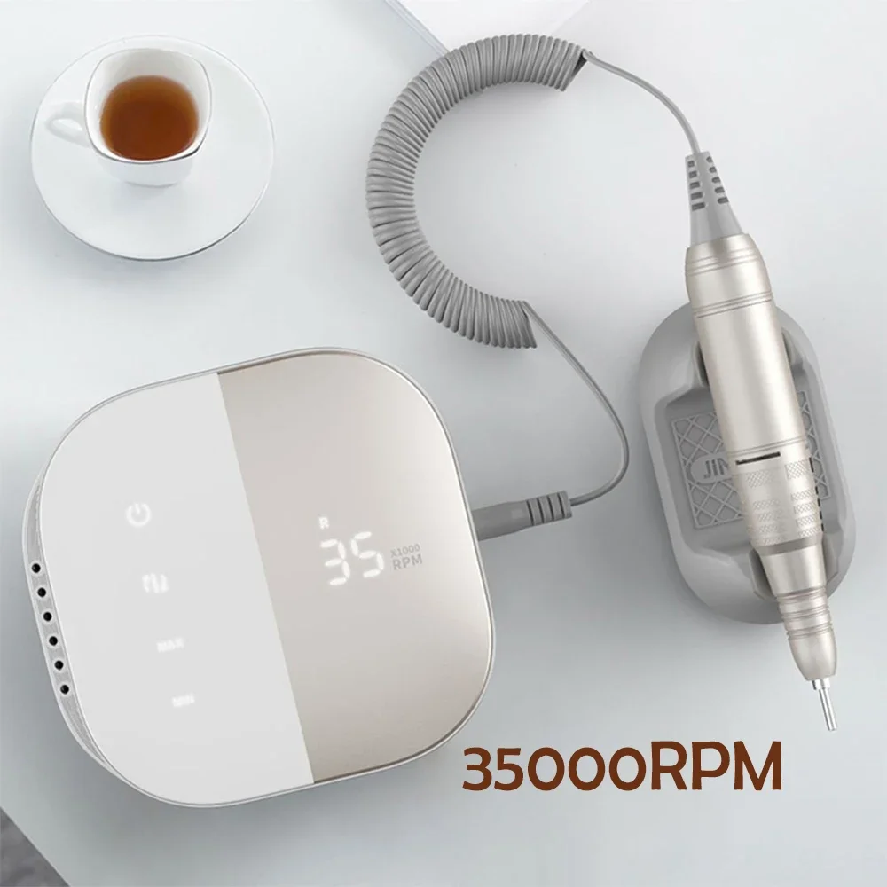 Nuevo Diseño de Taladro de Uñas Eléctrico de 35000 RPM, Lijadora de Uñas con Pantalla HD, Máquina de Manicura Profesional, Set de Manicura