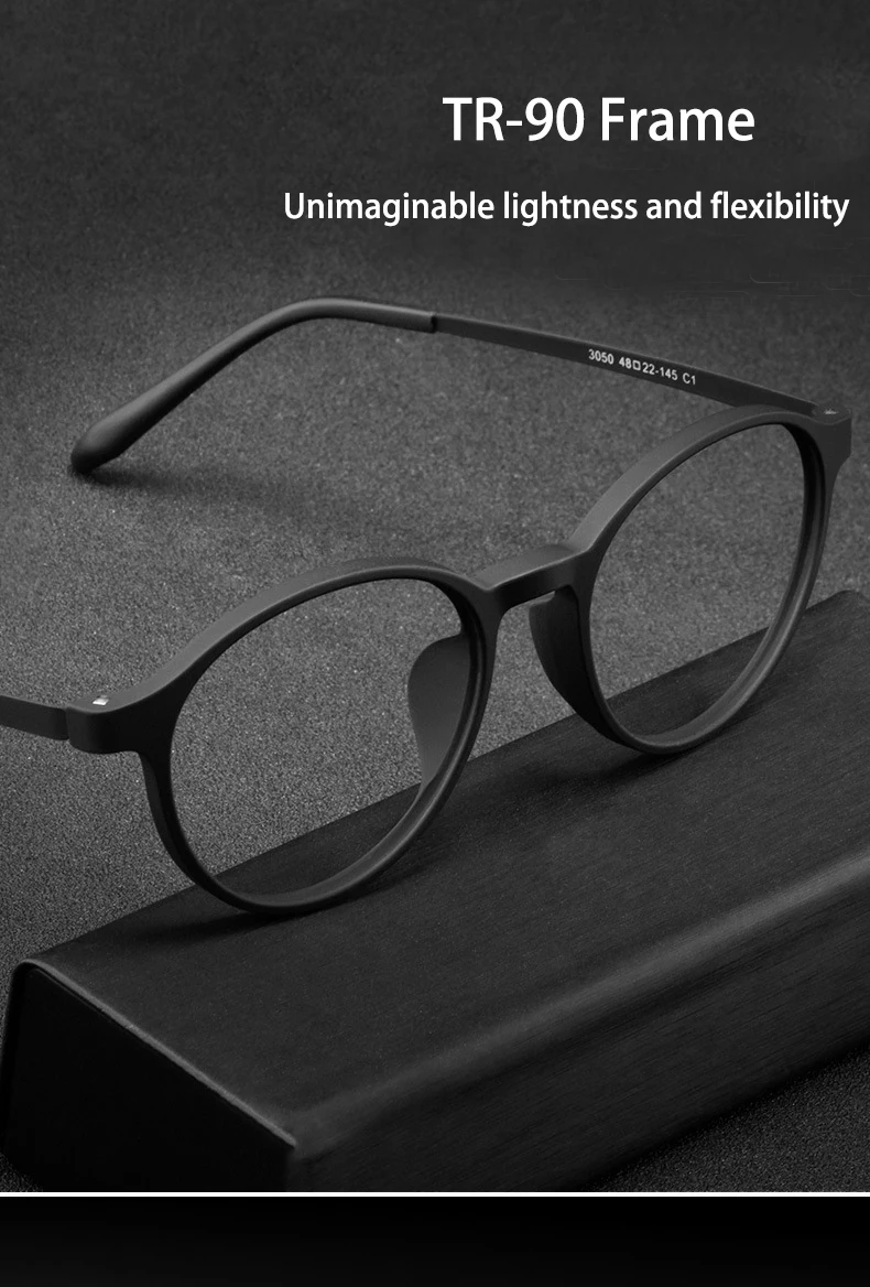 KOCOLIOR 1935 Ultraleichte Gummi Titan Runde Photochrome Anti Blau Licht Lesebrille Für Mann Frau Presbyopie Brille – Detail 1