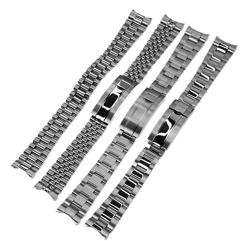 20 мм президентский тысячелетия высокого качества ремешок из нержавеющей стали браслет для подводной лодки NH35 корпус часов