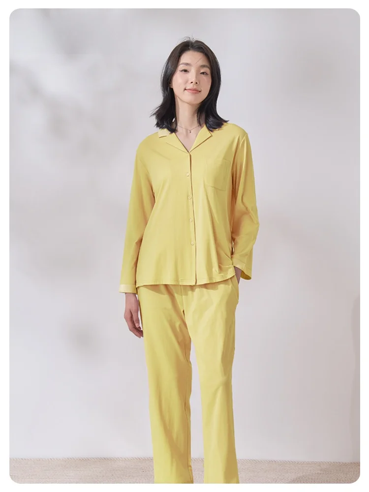 

New Fengwu Women's Modal Cotton Spwear Spring Autumn Thin Open Cardigan Home Clothes Long Sve Comfortable High Quali Set