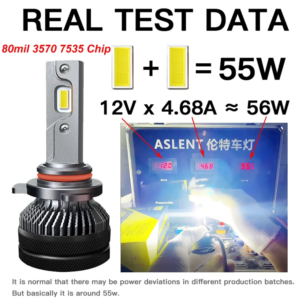 K5C Genuine Factory H4 H11 Led 6000K 110W H1 H7 Led Headlight Bulb Double Copper Tube Led Light Kit for Car HB3 9005 HB4 9006