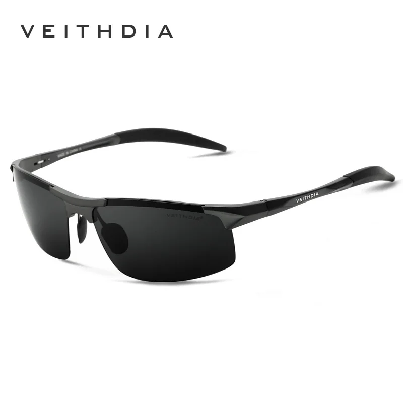 VEITHDIA Men\'s Sunglasses Brand Aluminum Magnesium Polarized UV400 Lens Sports Driving Outdoor Sun Glasses Eyewear For Male 6518