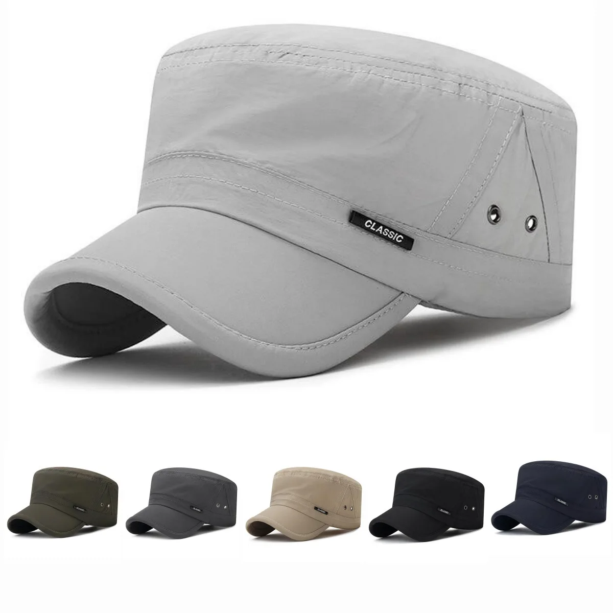 Hat Men's Flat Military Hat Is Simple And Versatile, Middle-Aged Hat Spring And Autumn Duck Tongue Casual Fashion New Style
