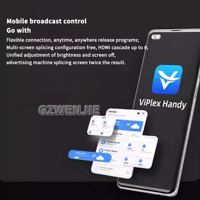 TB2 Multimedia Playback Box USB Port WiFi Controller HUB75 Full Color Module LED Display Screen Video Processor