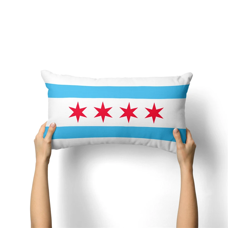 Gaslight Gatekeep GirlbossKiss Chicago Illinois Rectangular Throw Pillow Covers Cushion Cases Pillowcases