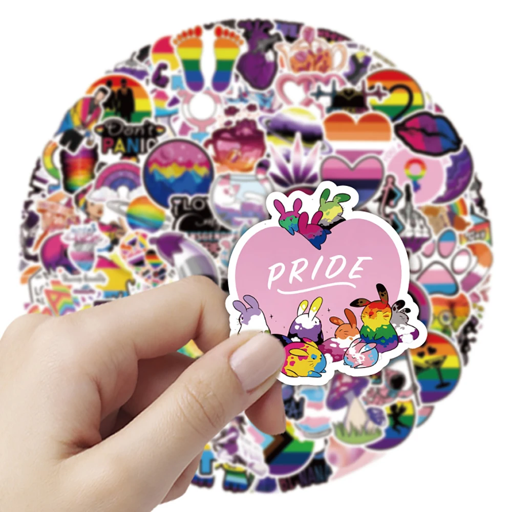 10/30/60/126PCS Nonbinary Pansexual Transgender Bisexual Asexual Pride LGBT Stickers DIY Bike Skateboard Fridge Funny Sticker