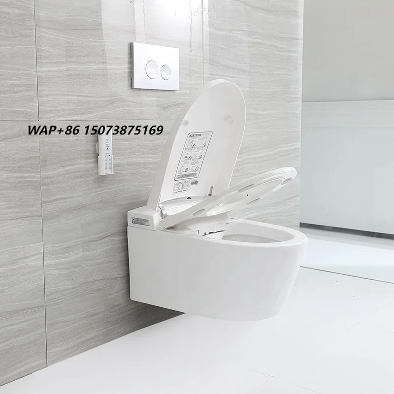 Ceramic Seat Electric Bidet Bathroom Bidet Wall Wc Intelligent  White Best Smart and  Bowl Wall Hung Smart Toilet