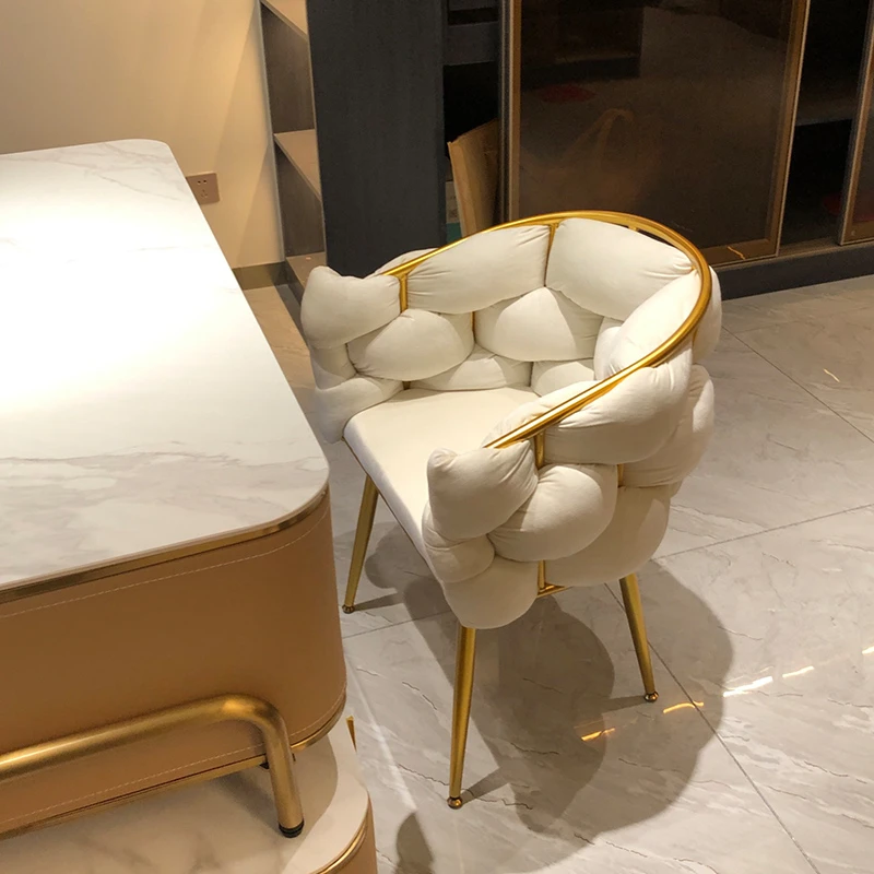 Nordic living room armchairs luxury design Single velvet Relaxing Cafe chair INS Bread makeup chair balcony Modern Furniture image 6