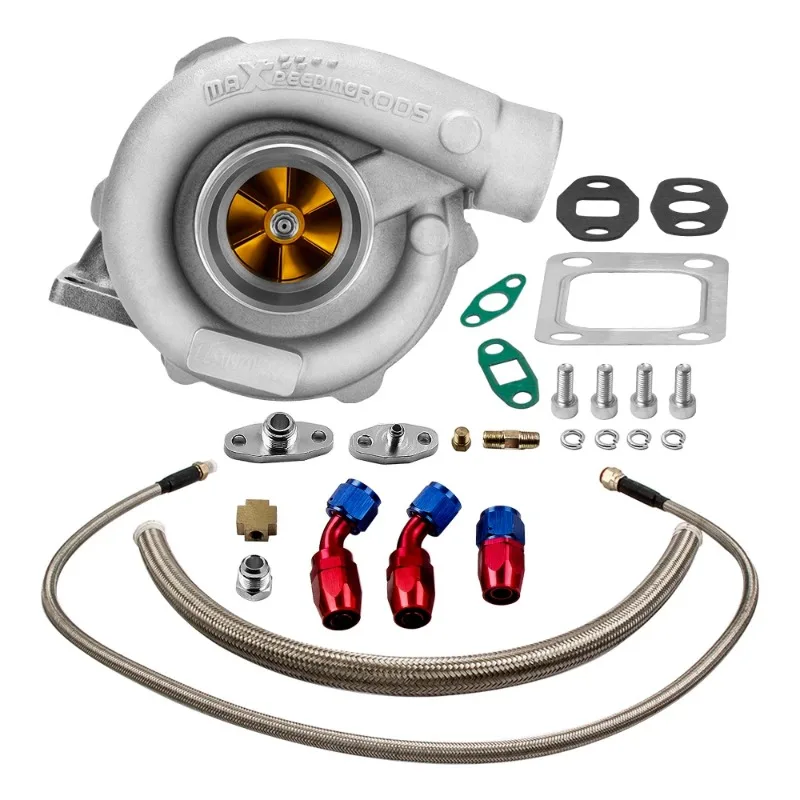 T3/T4 Upgrade Billet Turbo 63 A/R T04E BOV Adapter Oil Return Feed Line