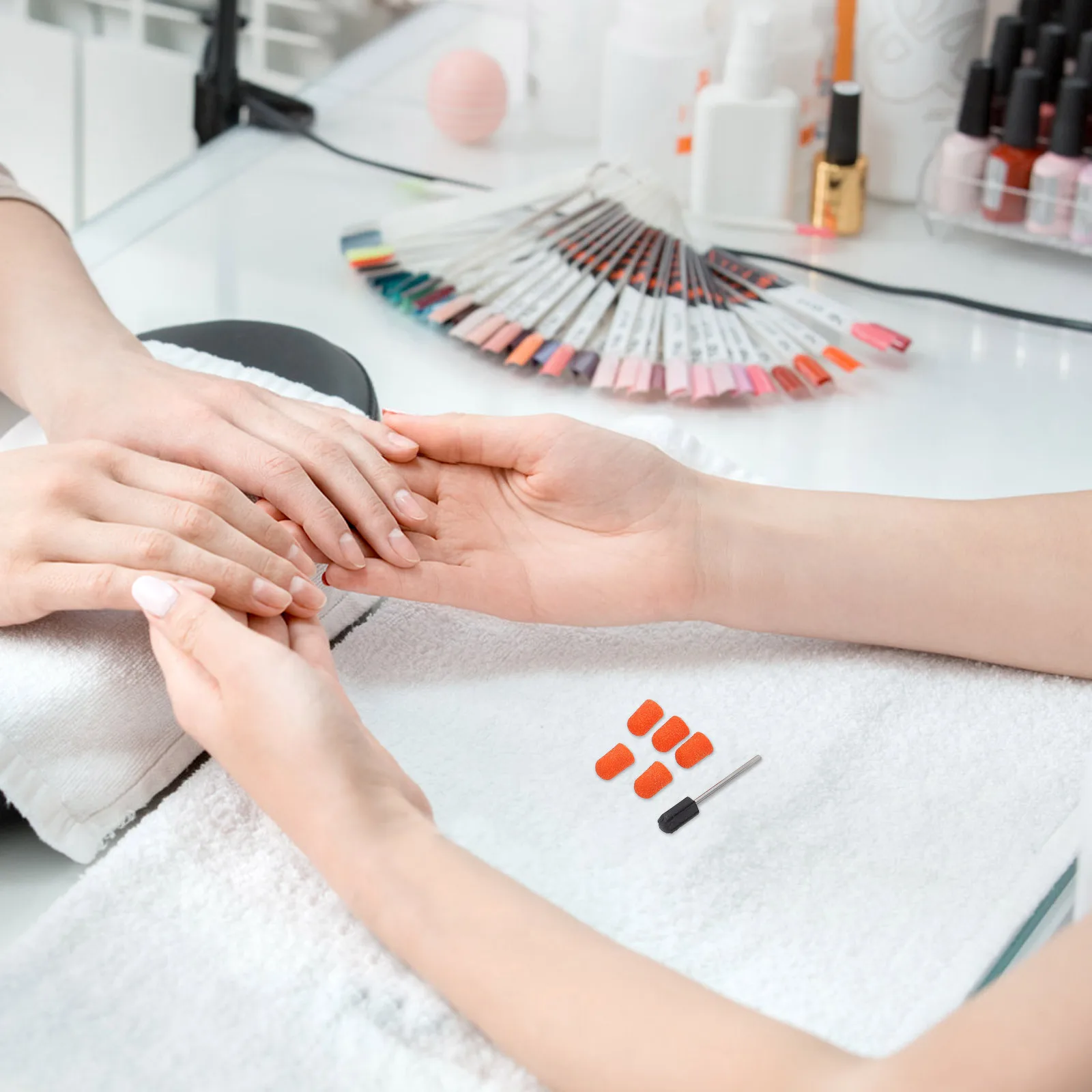 Grit fino de 7Mm para uñas de Gel acrílico, bandas de lijado para manicura y pedicura, herramientas para el cuidado de los pies