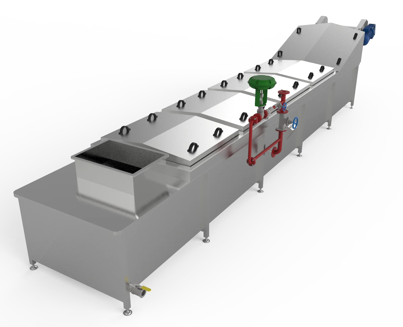 FOODLINE Fruit and Vegetable Blanching Machine Continuous Working Blancher for Bean Vegetable Pre‑cooking Treatment