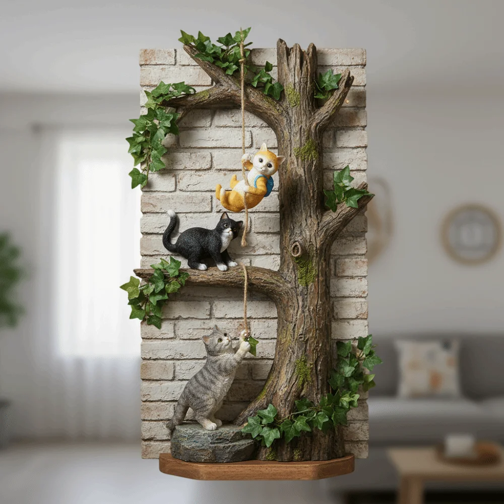 Miniature Size Easter Bunny Decor Figurine Design Funny Climber Climbing Animal Statue Art Decor Festival Style
