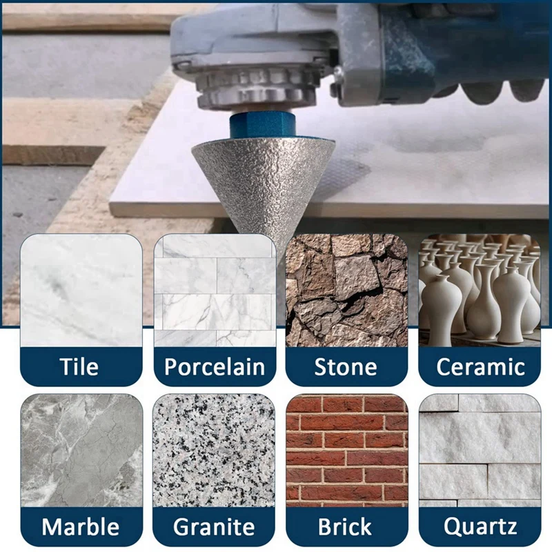 HOT! Diamond Bevel Drill Bits For Enlarging And Finishing Existing Holes In Tile, Marble, Glass And Ceramics