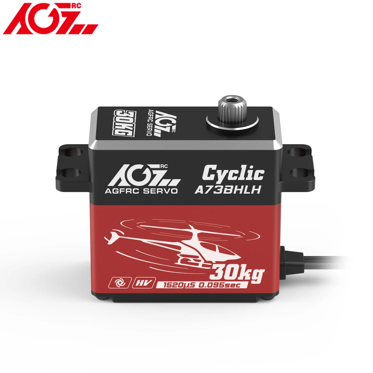 AGFRC A73BHLH Brushless Motor 2BB Titanium Gear 8.4V High Torque 30kg-cm Cyclic Digital Affordable Servo for RC Helicopter