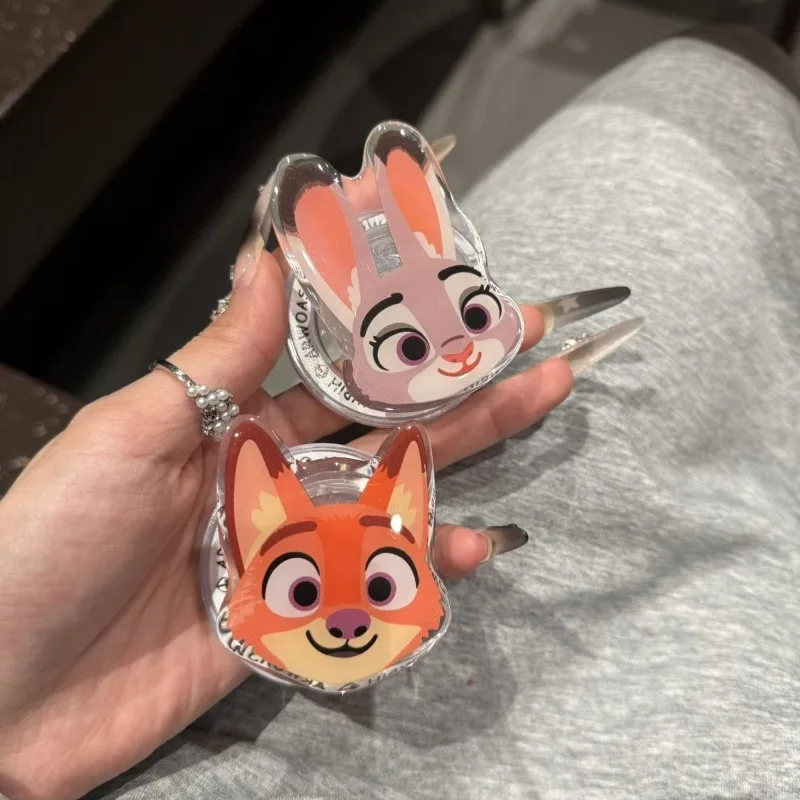 

Disney Zootopia 2 Judy Nick Magnetic Attraction Airbag Bracket Telescopic Rotation Cartoon Anime Back Bracket of Phone Case Gift