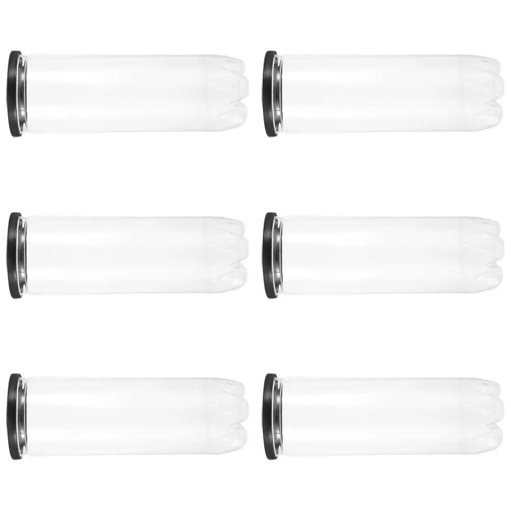 

6Pcs Transparent Tennis Ball Cylinder Black Lid Stable PVC Holder Indoor Outdoor Sports Ball Organizer Softball Holder Stand