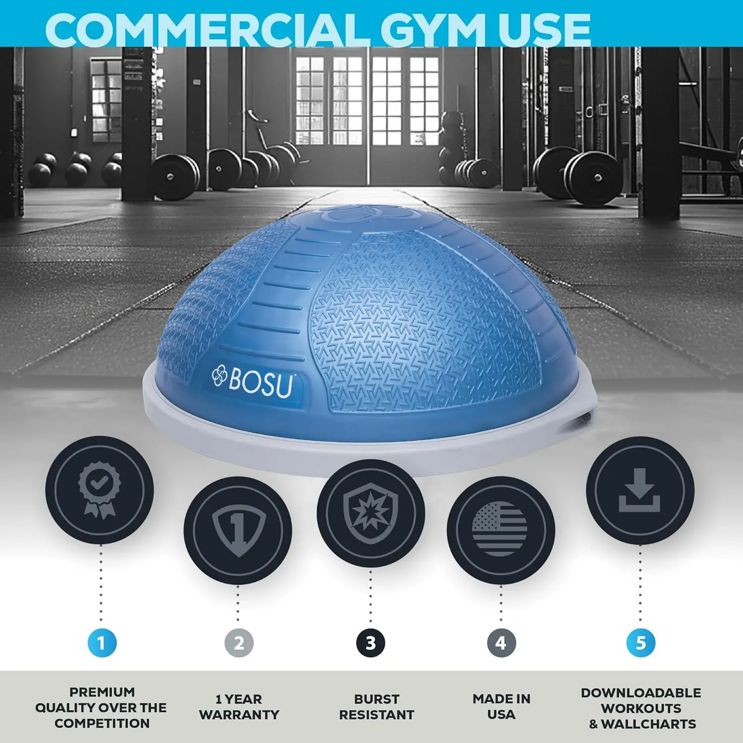 25IN Rubber Home Fitness Balance Trainer with Non - Skid Surface, Improve Strength and Flexibility