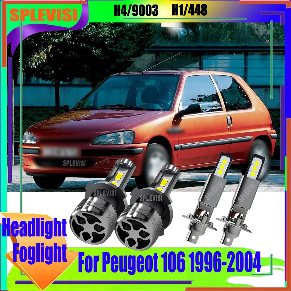 

LED H4 H1 Headlight Foglight Night Driving Safety Plug & Play For Peugeot 106 1996 1997 1998 1999 2000 2001 2002 2003 2004