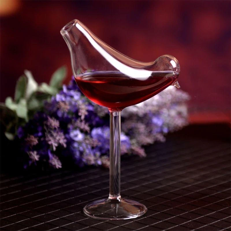 F19B Multipurpose Bird Glass Clear Wine Glasses Delicate and Creative Look Durable Goblet Tools Crystal Drinking Cup Drin
