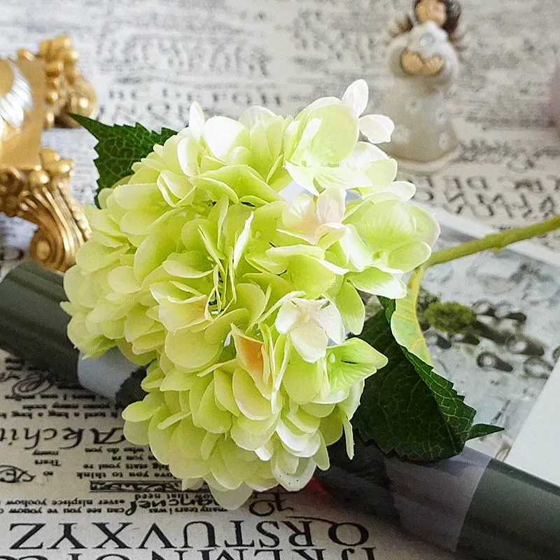 Künstliche Blumen Seiden-Hortensien Valentinstag Hochzeitsdekoration Brautstrauß Zubehör Ausverkauf Festival Vasen Heim DIY Geschenke – Detail 11