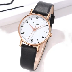 1PCS GAIETY Couple Minimalist Style White Dial Watch Casual Fashion Quartz Watch Is The Perfect Gift For Her (No Box)