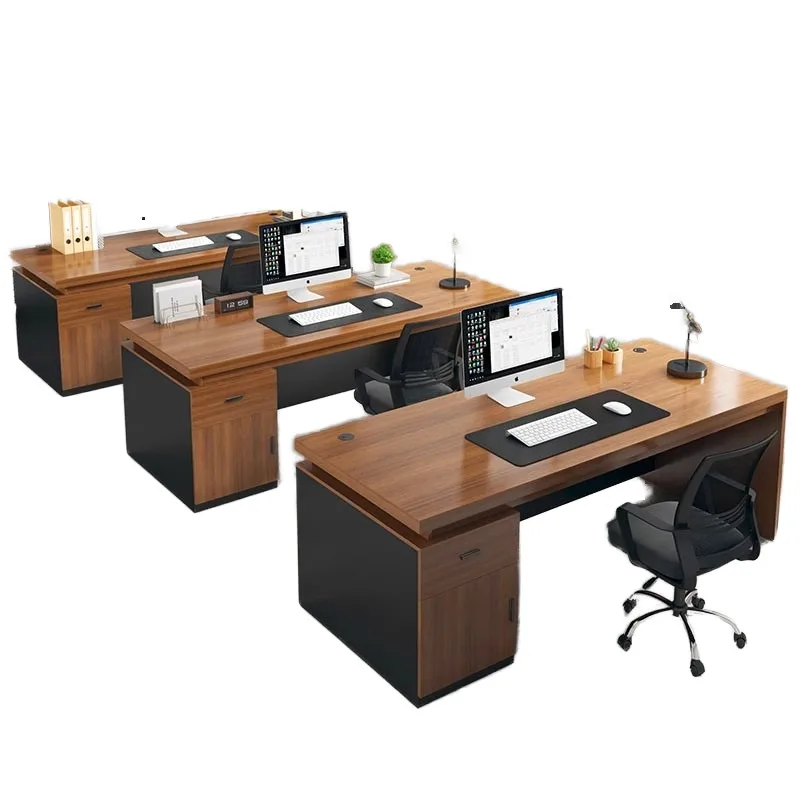 Modern Minimalist Home Study Table Simple Wooden Computer Desk Drawer Cabinet Multi-Purpose Storage for Student Learning Office