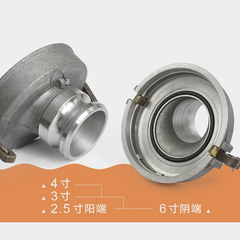 Oil tank truck accessories recycling oil discharge port reducing connector pig mouth connector male end 6inches variable 2.5 3 4