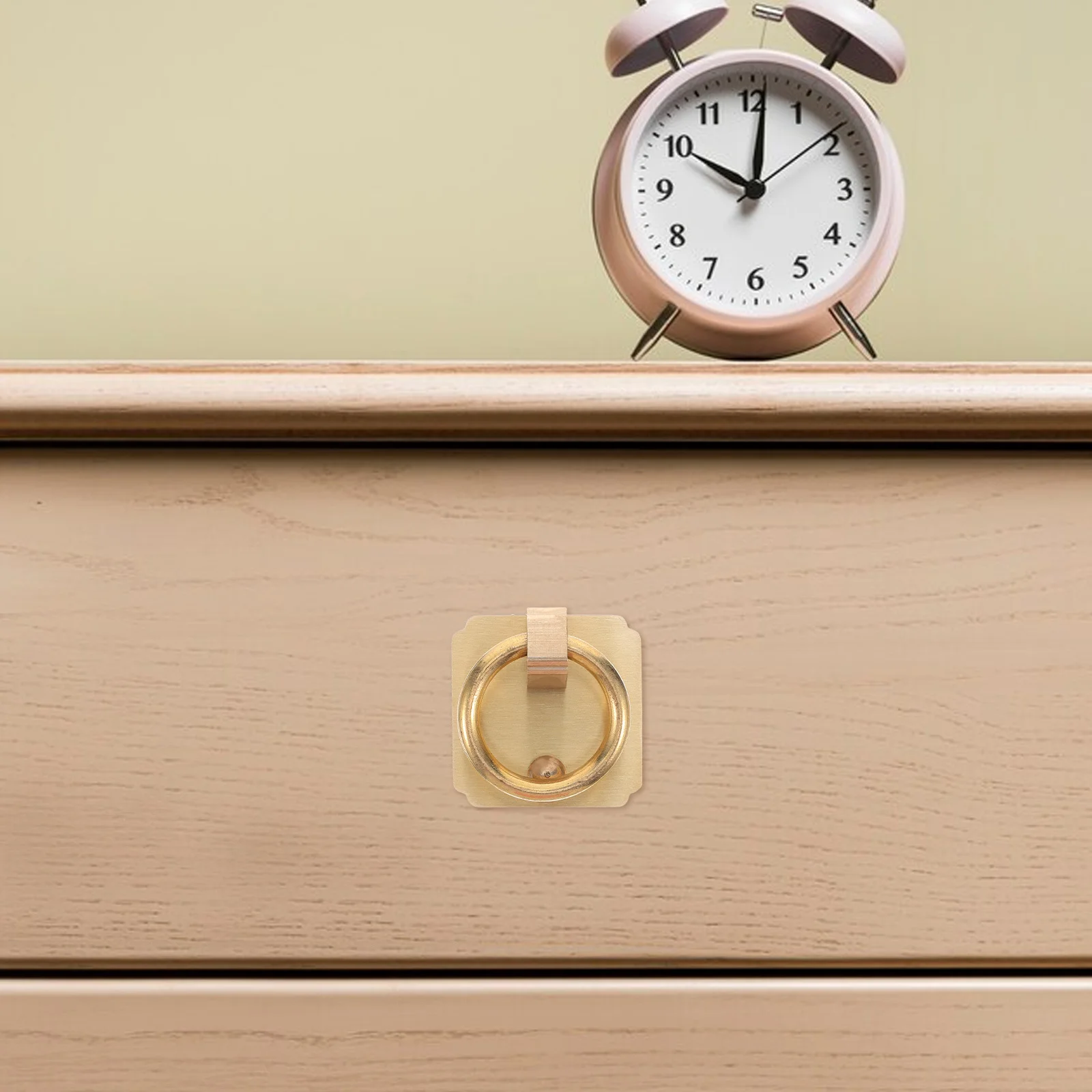 

2pcs Brass Square Flush Pull Handles Premium Metal Cabinet Hardware Vintage Style For Wooden Doors Home Decoration Door